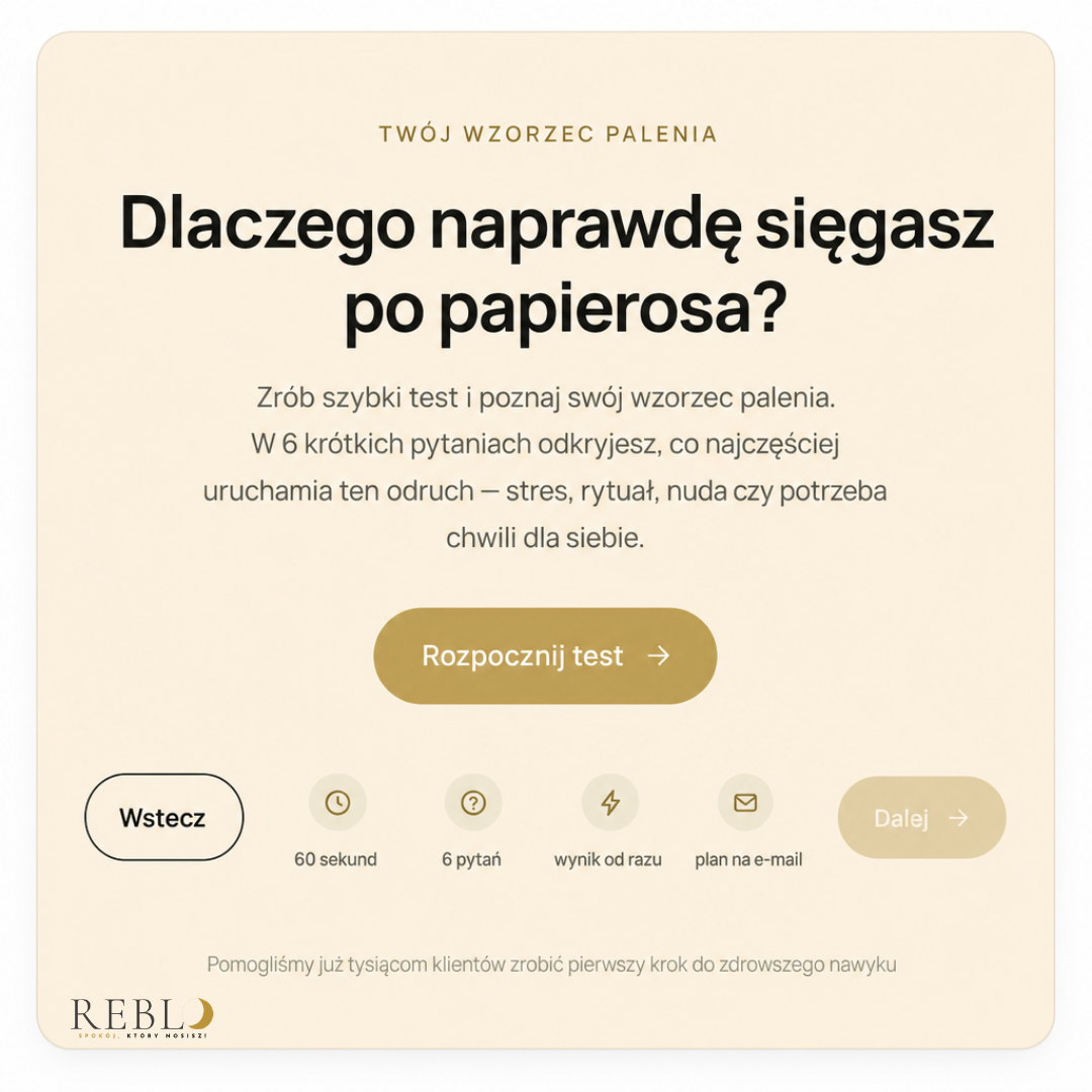 Sprawdź, kiedy naprawdę sięgasz po papierosa