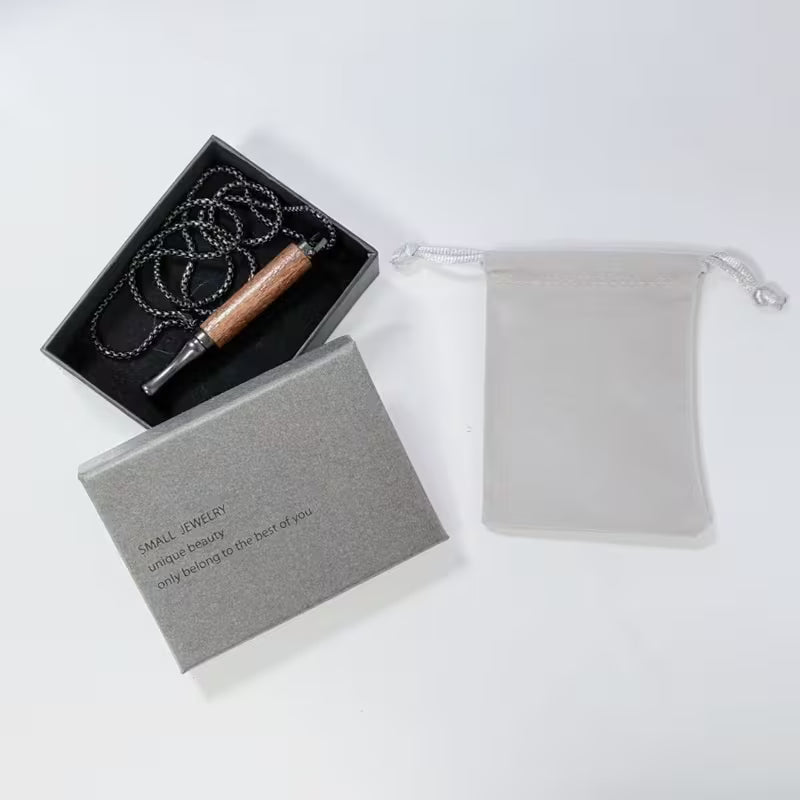 Naszyjnik do rzucania palenia - Wood SET Zestaw prezentowy 4