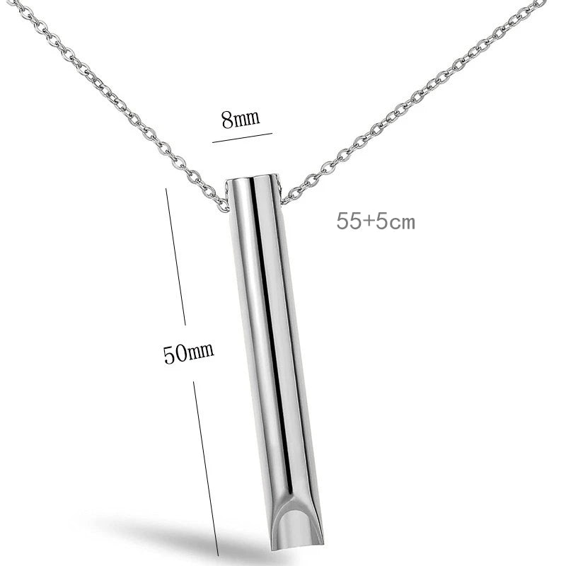 Naszyjnik gwizdek do rzucania palenia - Klasyczny srebrny wymiary