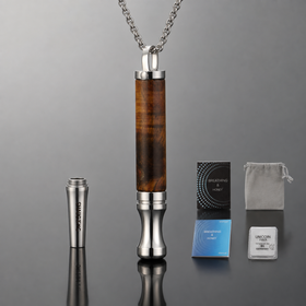 Zestaw Prezentowy Naszyjnik do rzucania palenia | Gwizdek do oddychania | Stone SET Tygrysie Oko 5w1