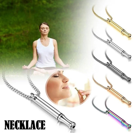 Naszyjnik do rzucania palenia | Gwizdek do oddychania | Klepsydra