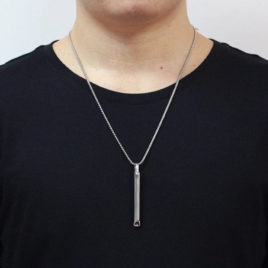 Naszyjnik do rzucania palenia | Gwizdek do oddychania | Podkowa Srebrny